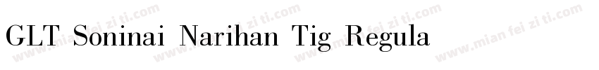 GLT Soninai Narihan Tig Regular字体转换